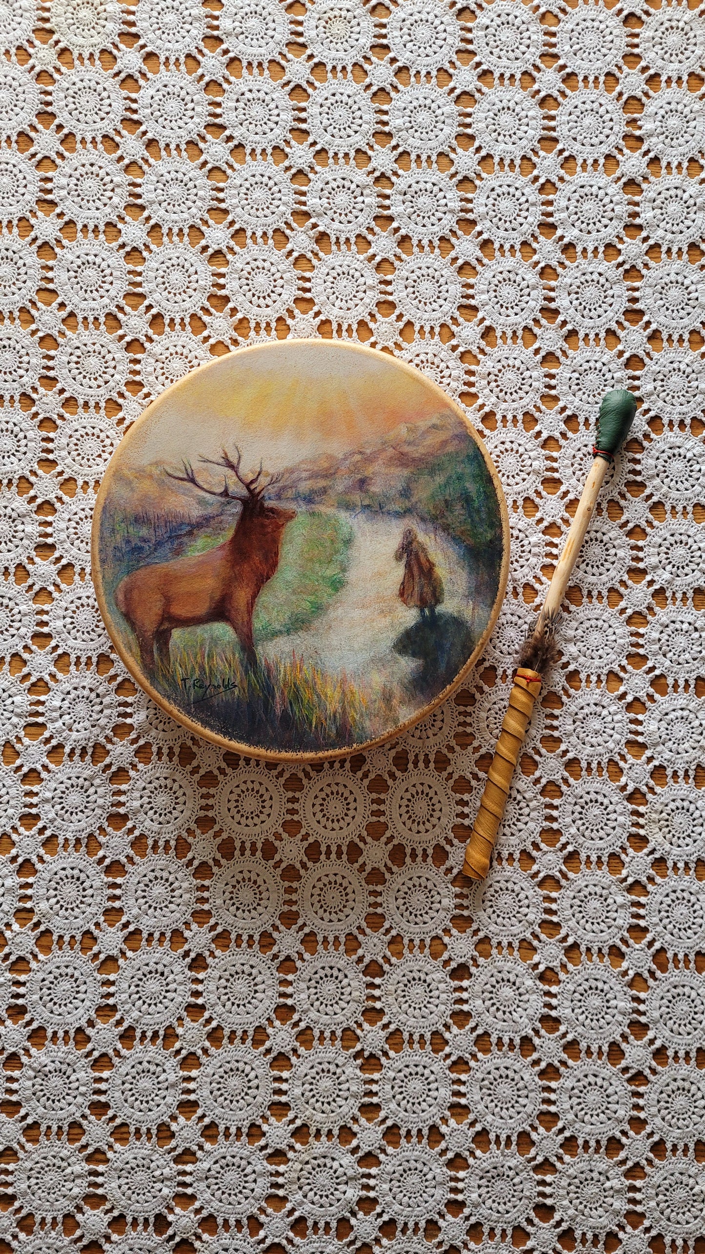 12" Drum/Tambourine Wall Hanging