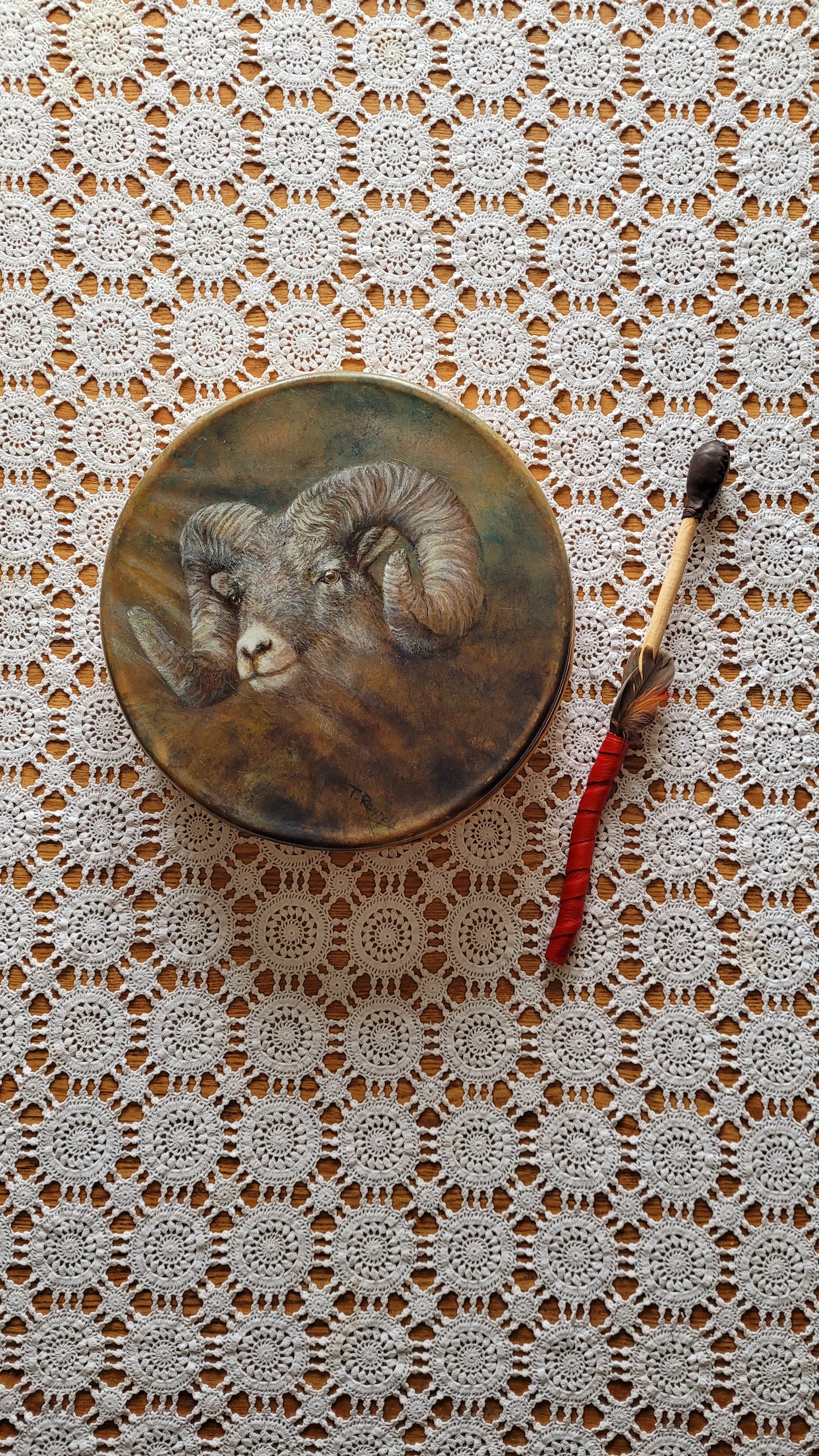 12" Drum/Tambourine Wall Hanging
