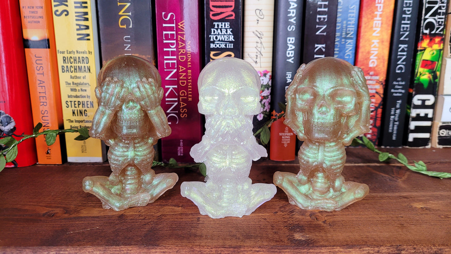 "Hear No, See No, Speak No" Skeletons