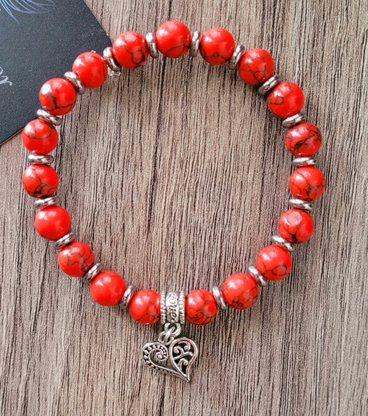 Red Howlite Bracelet