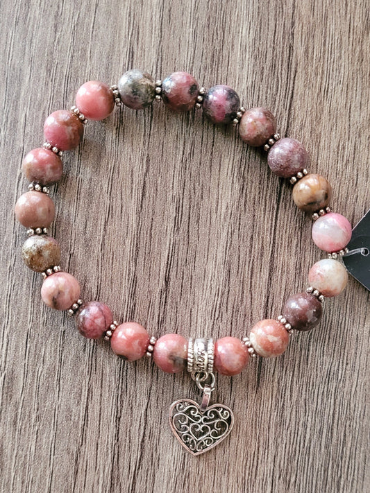 Pink Rhodonite Bracelet